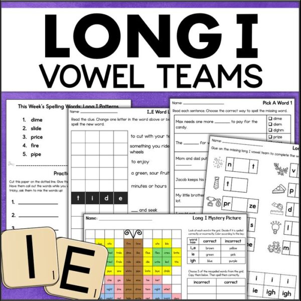 Long I vowel teams activities